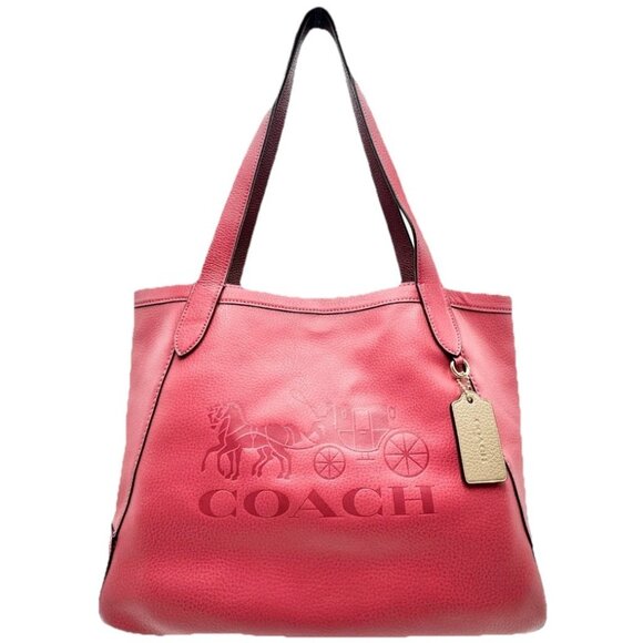 Coach Handbags - Coach C4063 Tote With Horse And Carriage IM Poppy Vintage Mauve Leather New $378